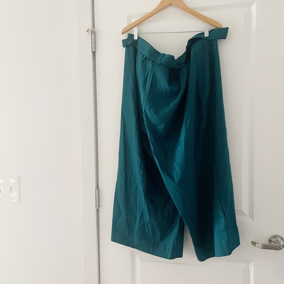 NWT J. Jill Jenna Linen Belted Crop Pants Pacific Blue 4X - Picture 6 of 11